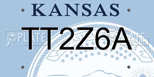 TT2Z6A Kansas License Plate