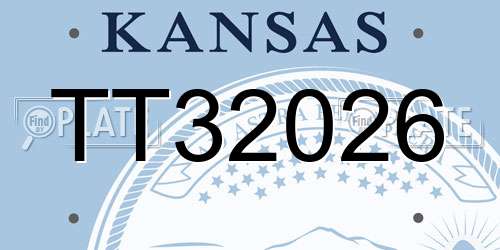 TT32026 Kansas License Plate