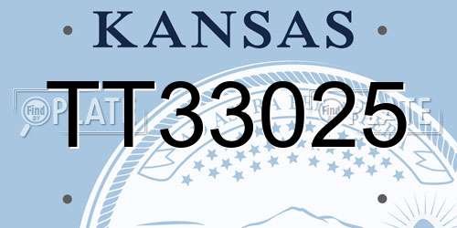 TT33025 Kansas License Plate