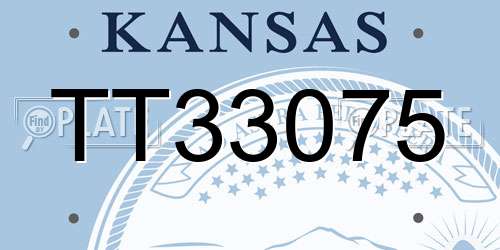 TT33075 Kansas License Plate