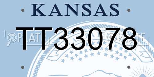 TT33078 Kansas License Plate