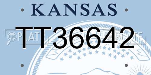 TT36642 Kansas License Plate
