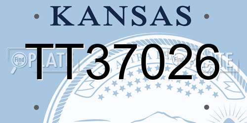 TT37026 Kansas License Plate