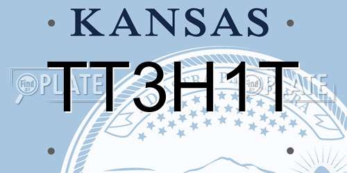 TT3H1T Kansas License Plate