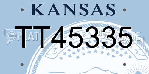 TT45335 Kansas License Plate