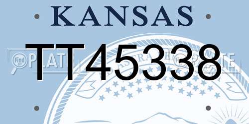 TT45338 Kansas License Plate