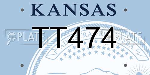 TT474 Kansas License Plate
