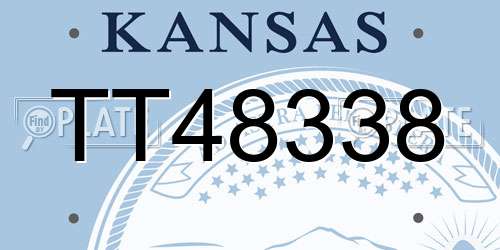 TT48338 Kansas License Plate