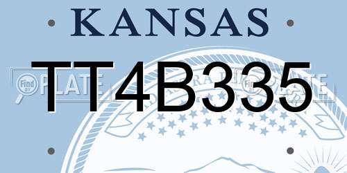 TT4B335 Kansas License Plate