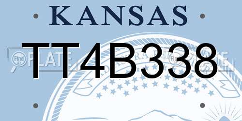 TT4B338 Kansas License Plate