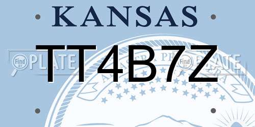 TT4B7Z Kansas License Plate