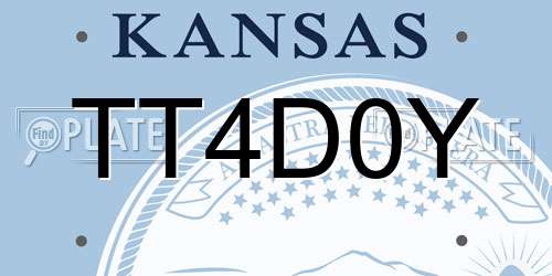 TT4D0Y Kansas License Plate
