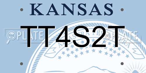 TT4S2T Kansas License Plate