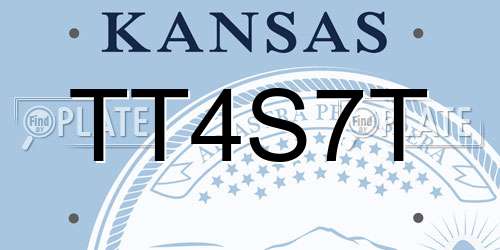 TT4S7T Kansas License Plate