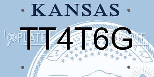 TT4T6G Kansas License Plate