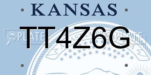 TT4Z6G Kansas License Plate