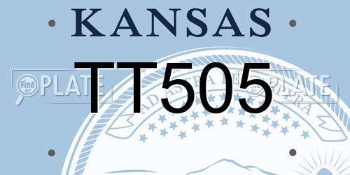TT505 Kansas License Plate
