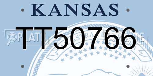 TT50766 Kansas License Plate