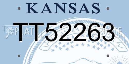 TT52263 Kansas License Plate