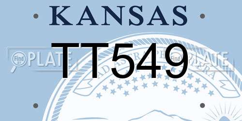 TT549 Kansas License Plate