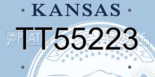 TT55223 Kansas License Plate