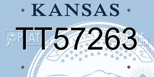 TT57263 Kansas License Plate
