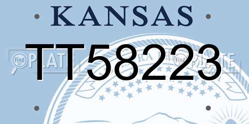 TT58223 Kansas License Plate