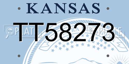 TT58273 Kansas License Plate