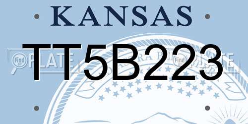 TT5B223 Kansas License Plate