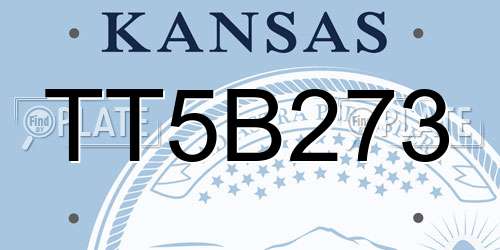 TT5B273 Kansas License Plate