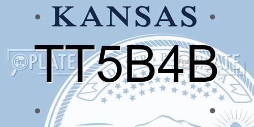 TT5B4B Kansas License Plate