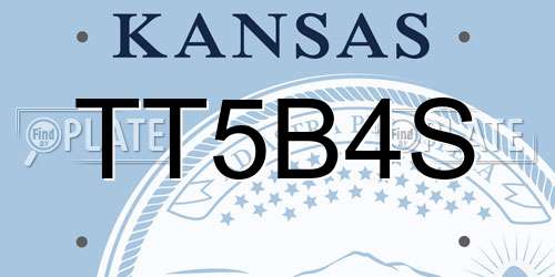 TT5B4S Kansas License Plate