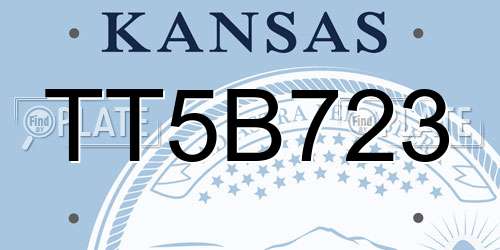 TT5B723 Kansas License Plate