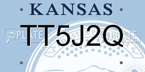 TT5J2Q Kansas License Plate