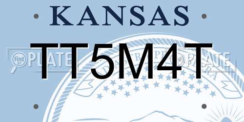 TT5M4T Kansas License Plate