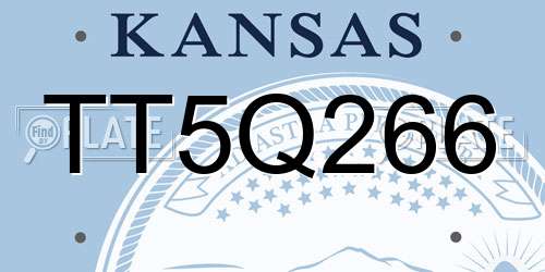 TT5Q266 Kansas License Plate