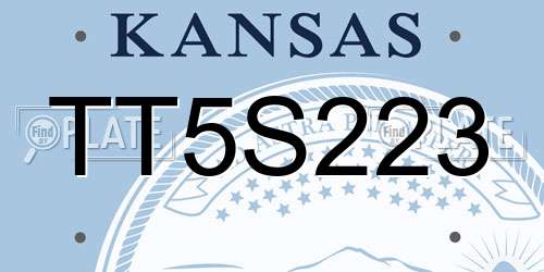 TT5S223 Kansas License Plate