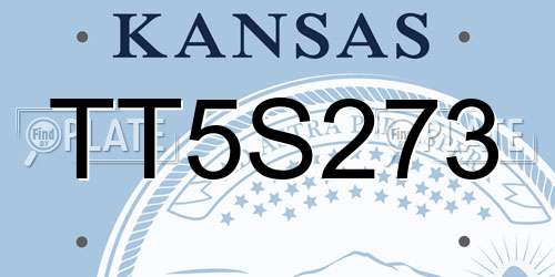 TT5S273 Kansas License Plate