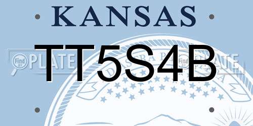 TT5S4B Kansas License Plate