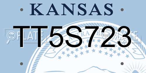 TT5S723 Kansas License Plate