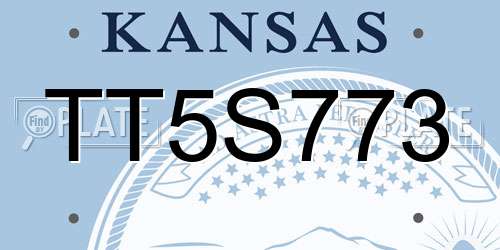 TT5S773 Kansas License Plate