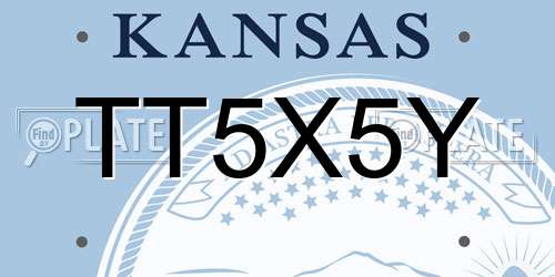 TT5X5Y Kansas License Plate