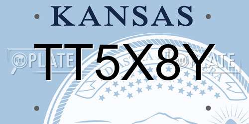 TT5X8Y Kansas License Plate
