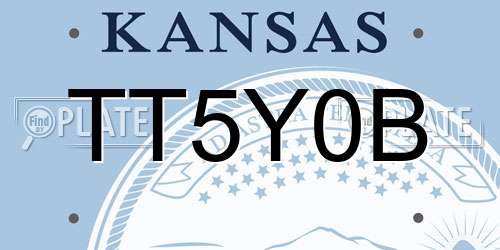 TT5Y0B Kansas License Plate