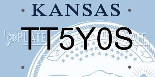 TT5Y0S Kansas License Plate