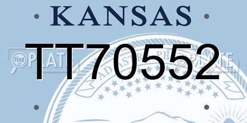 TT70552 Kansas License Plate