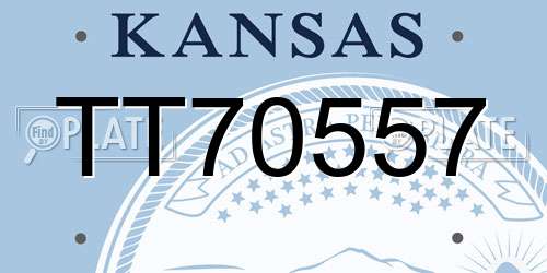 TT70557 Kansas License Plate