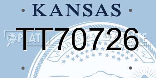 TT70726 Kansas License Plate