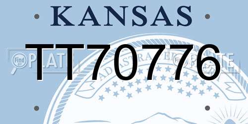 TT70776 Kansas License Plate