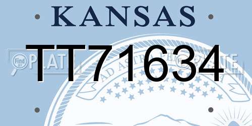 TT71634 Kansas License Plate